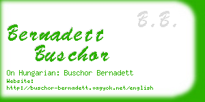 bernadett buschor business card